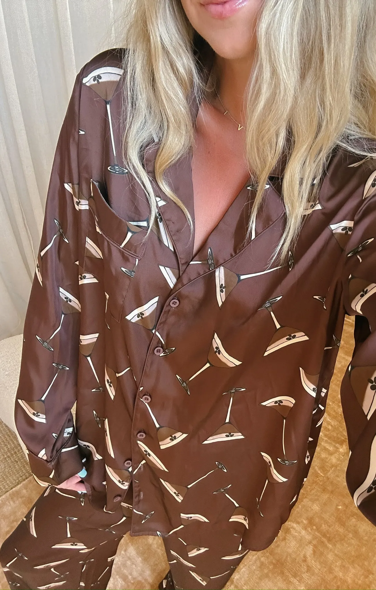 Classic PJ Set ~ Espresso Martini Silky