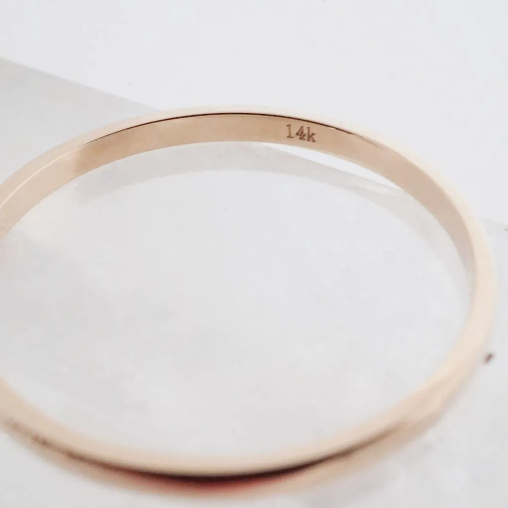 Classic Stacking Ring, 14k Gold