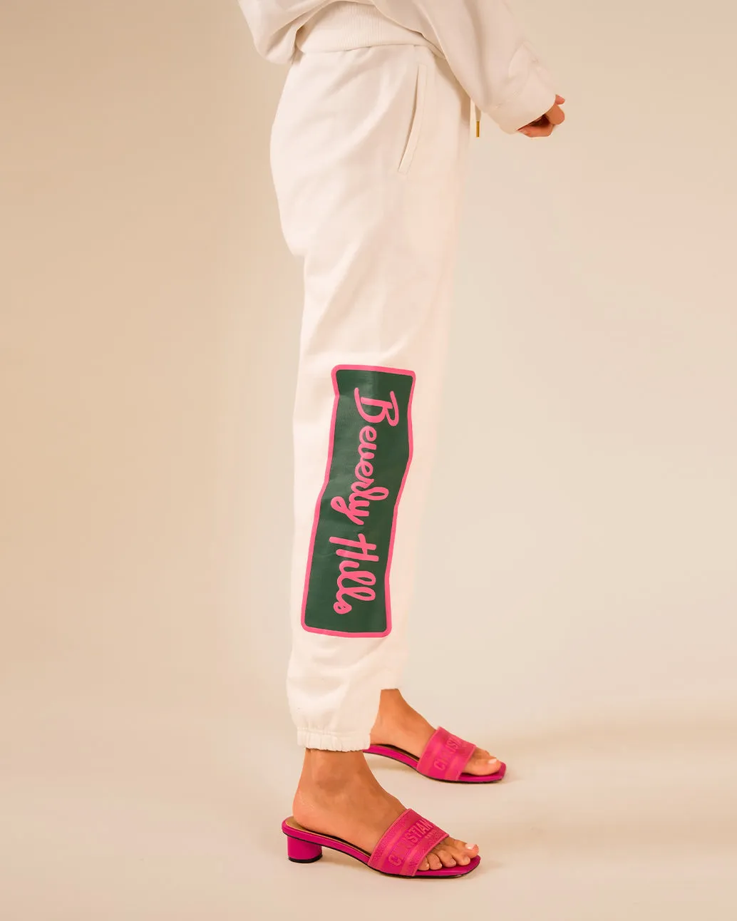 Classic Sweatpant Beverly Hills White