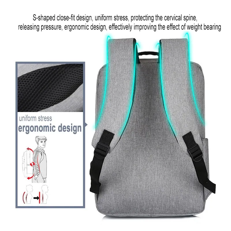 Classic USB Charging School Backpack