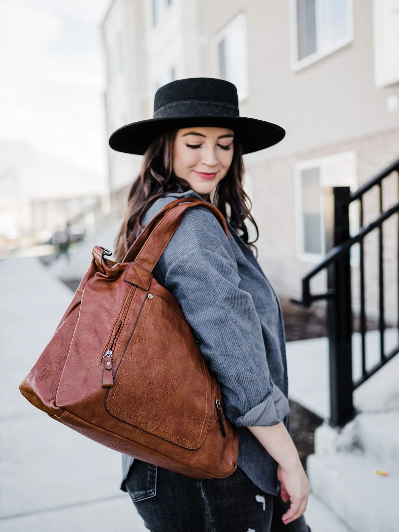 Classic Vegan Leather Tote Bag