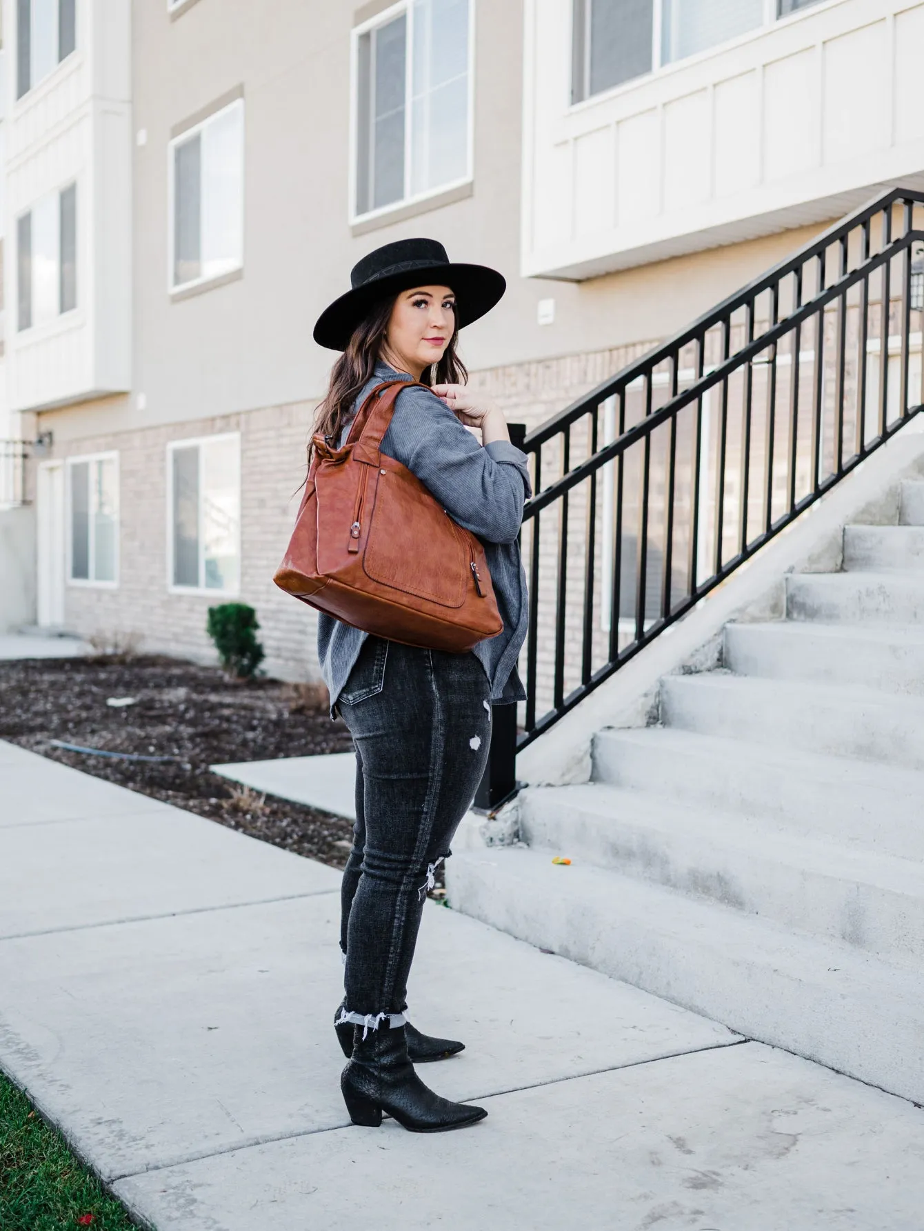 Classic Vegan Leather Tote Bag