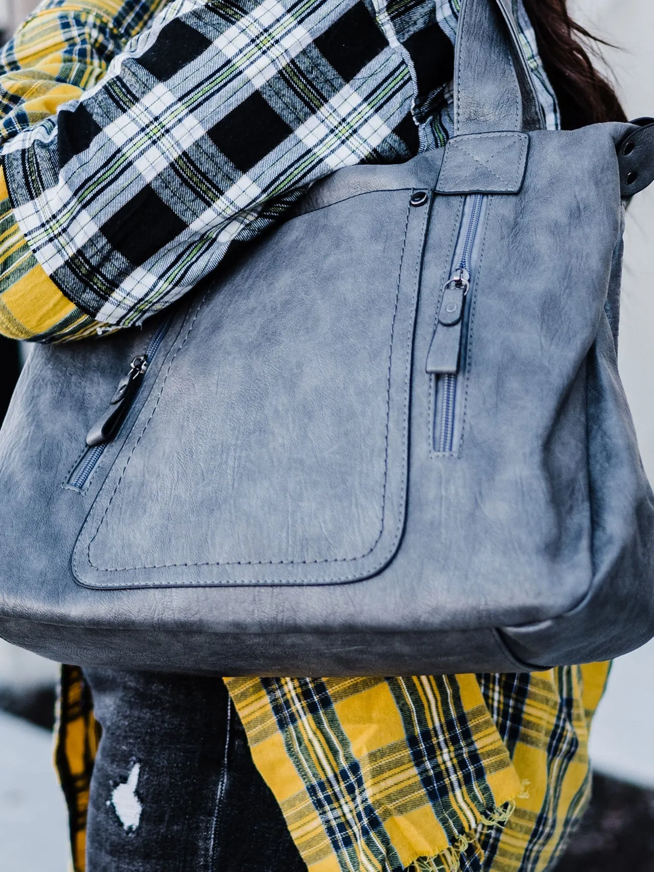 Classic Vegan Leather Tote Bag