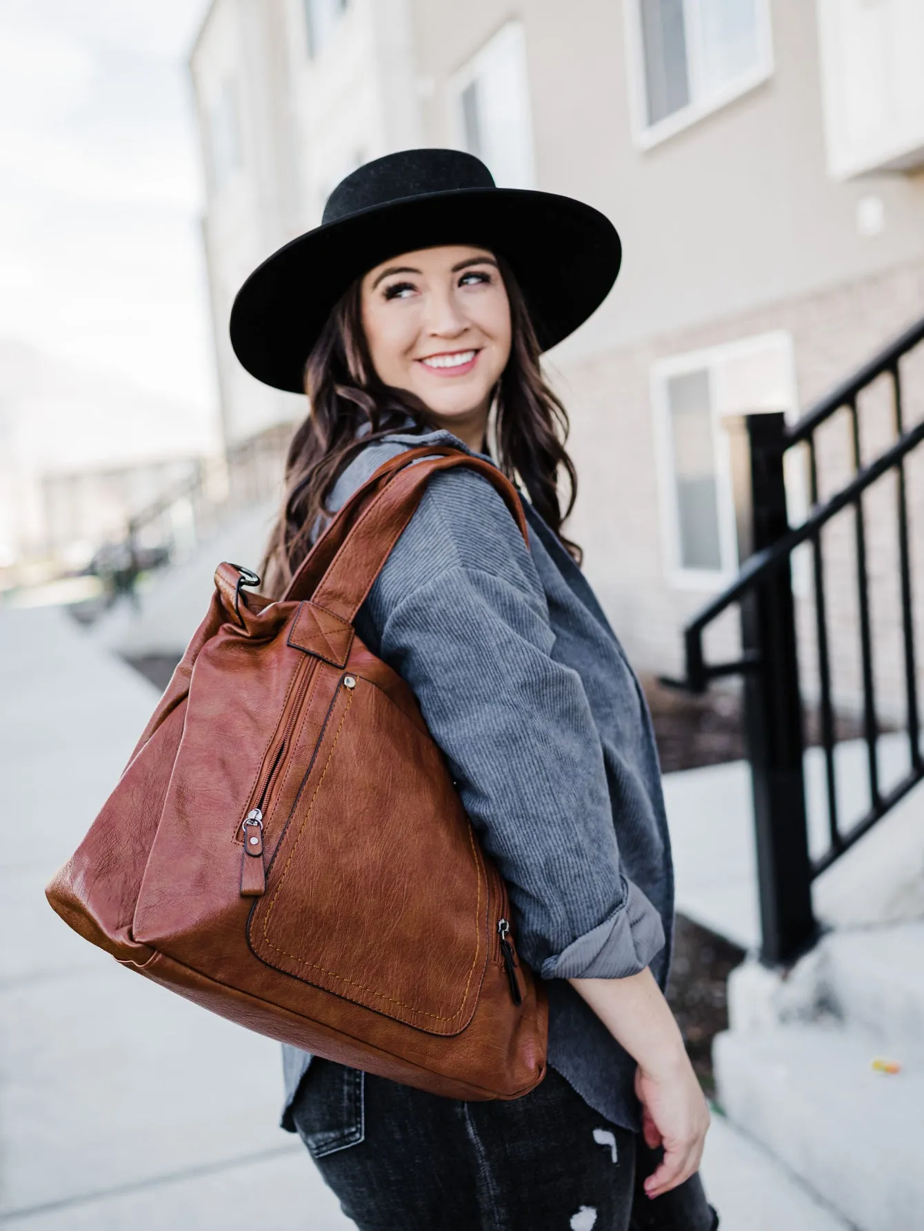 Classic Vegan Leather Tote Bag