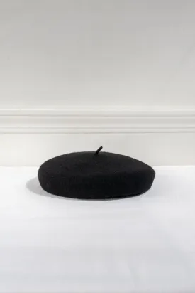 Classic Wool Beret - Black