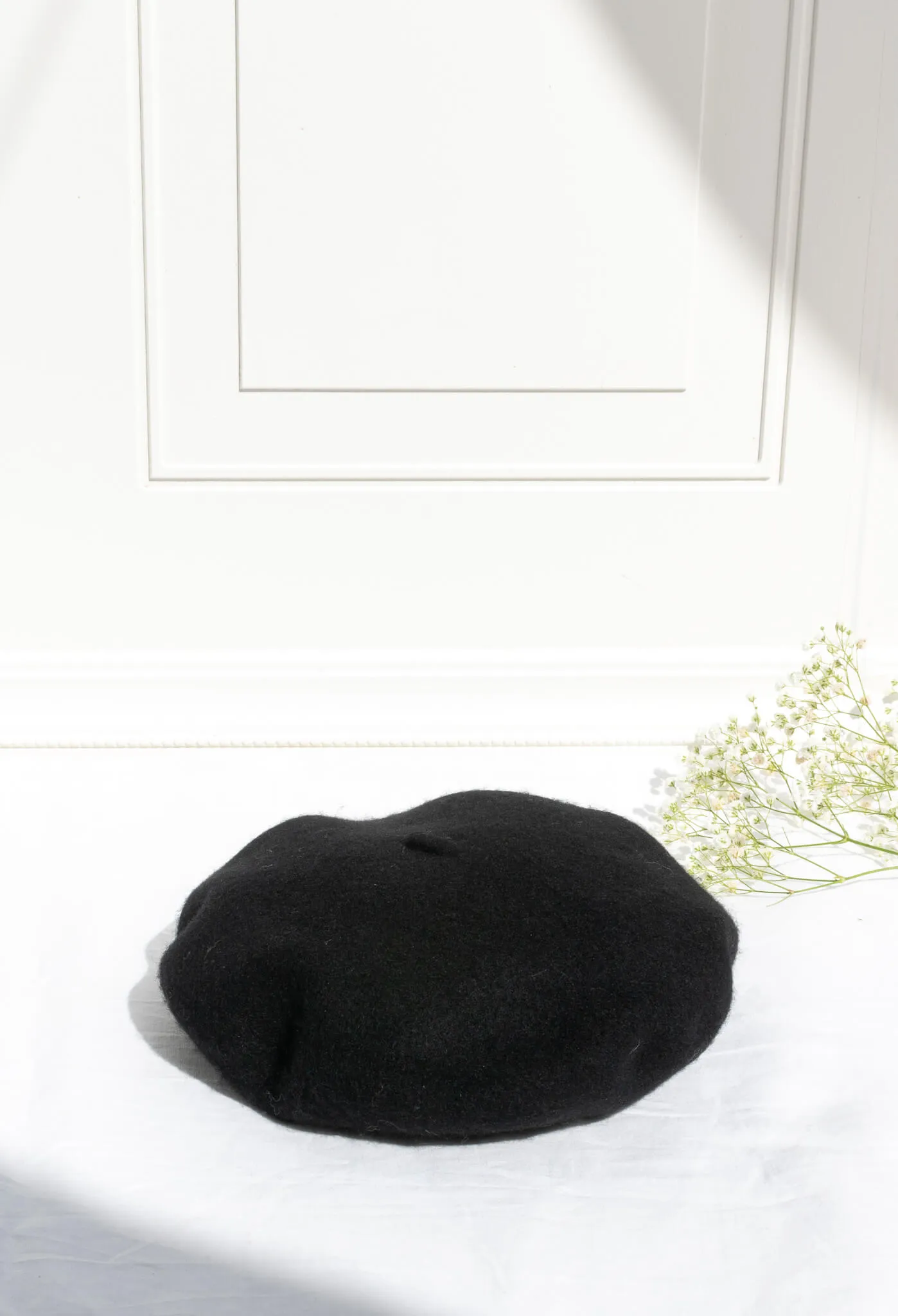 Classic Wool Beret - Black