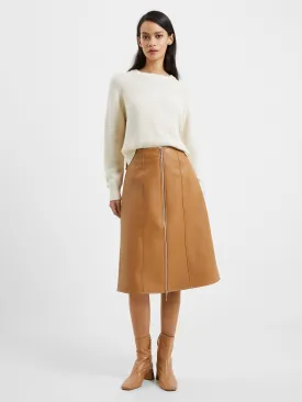 Claudia PU Midi Skirt