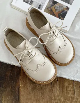 [Clearance] Wide Toe Box Brogue Style Oxford Shoes (39)