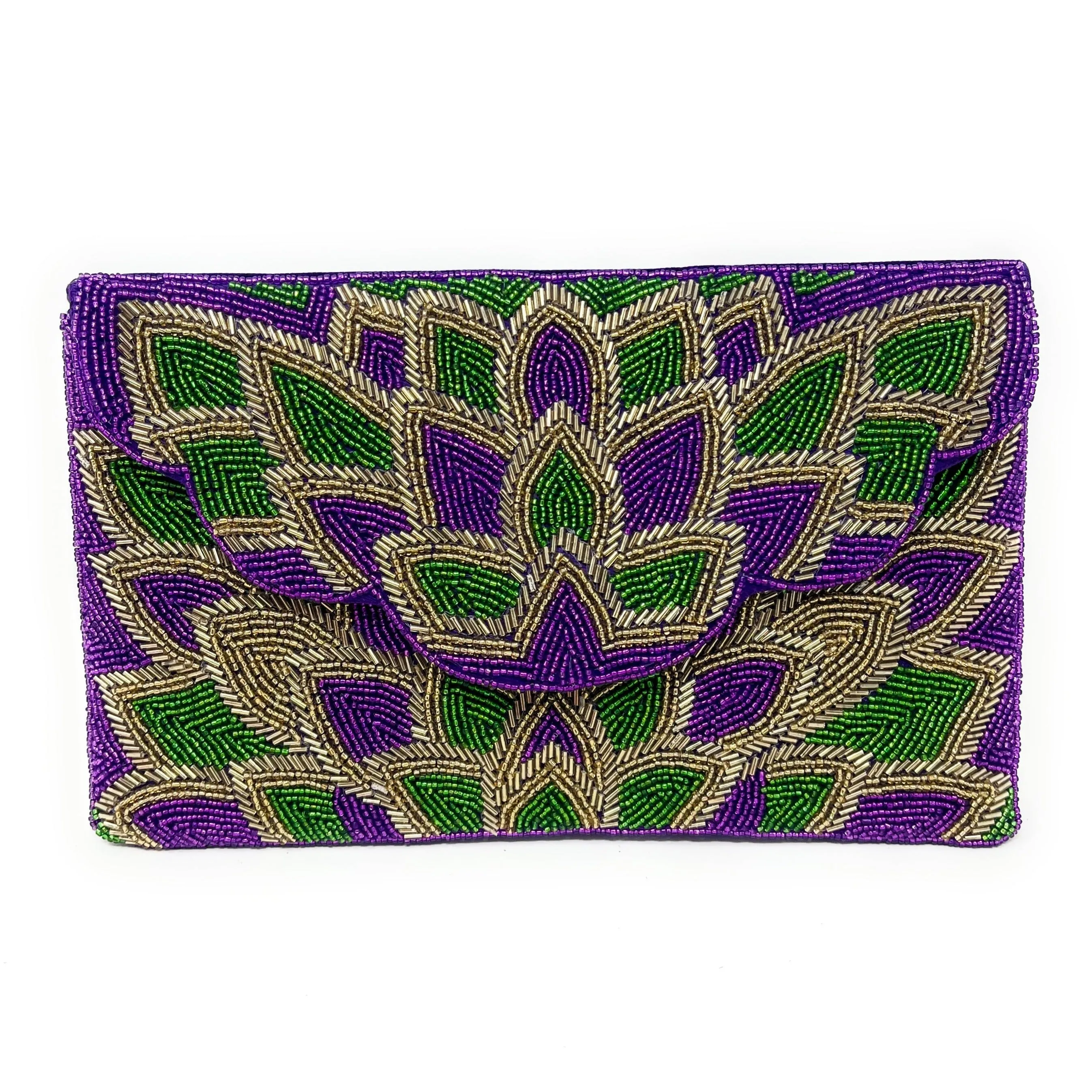 Clio Hand Beaded Clutch Purse