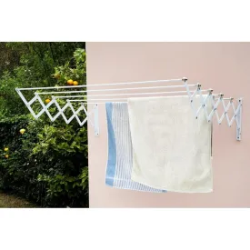 Clothes Line Wall Retractable Aluminium 100 x 70 x 23 cm