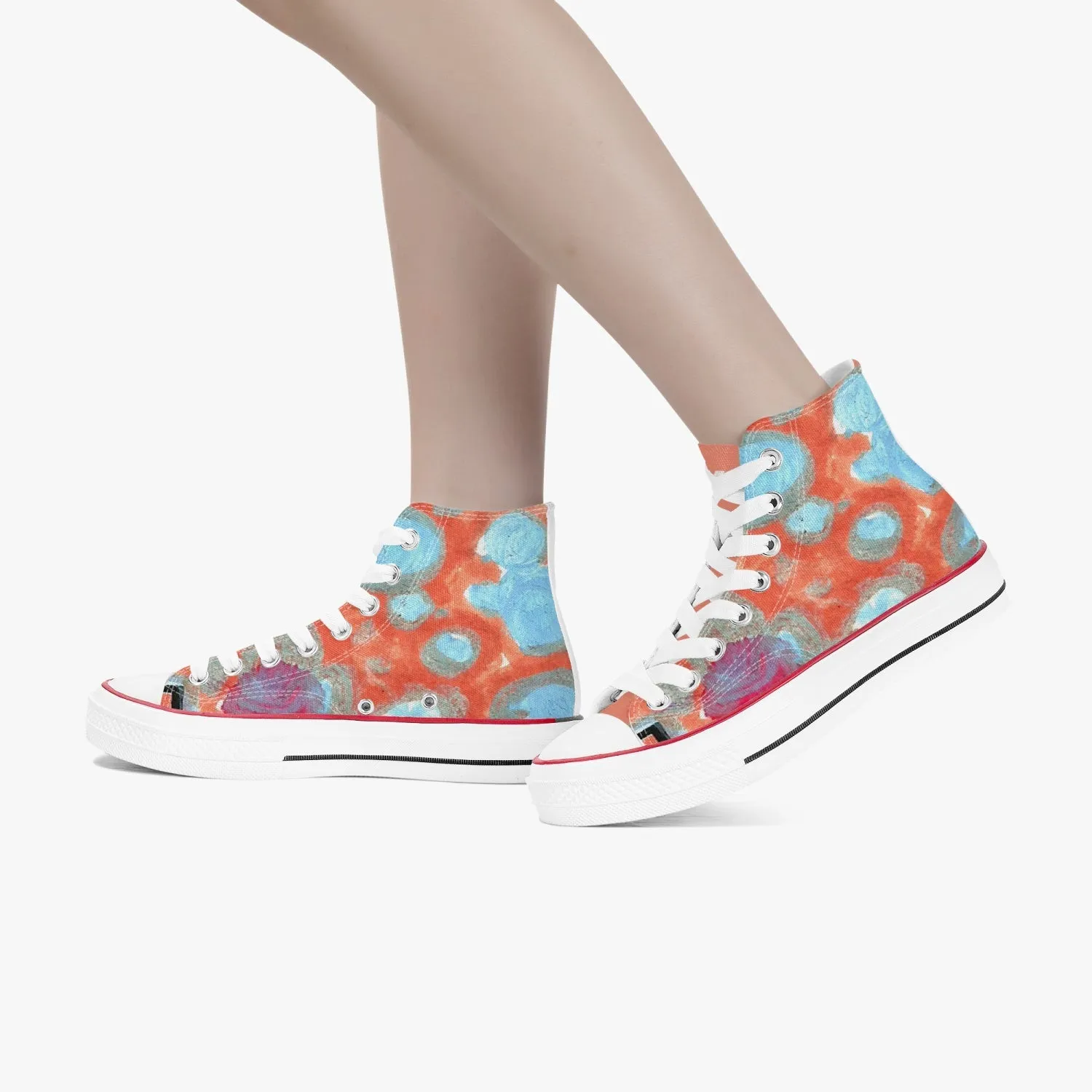 Clouded sky High Canvas Shoes