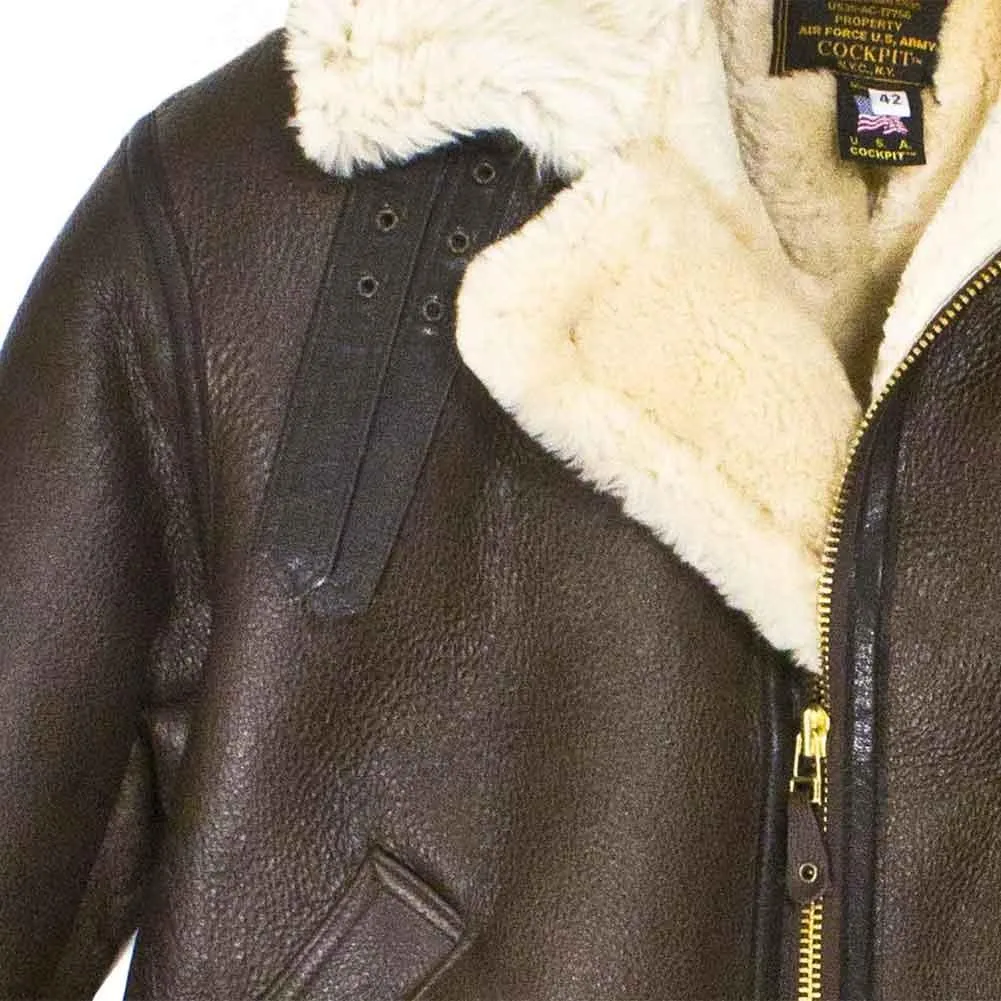 Cockpit USA Men's B-3 Sheepskin Bomber Jacket