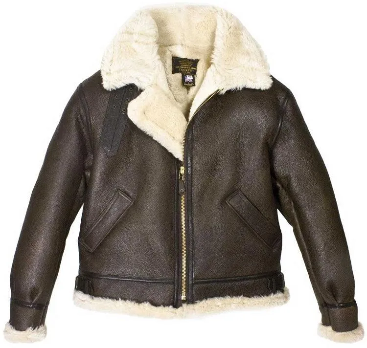 Cockpit USA Men's B-3 Sheepskin Bomber Jacket