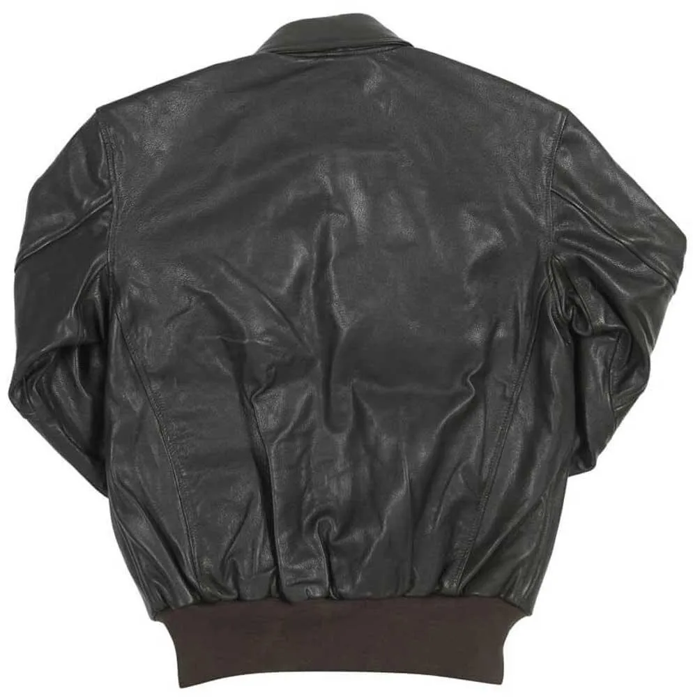 Cockpit USA Mens USAF Goatskin A-2 Flight Jacket - Black