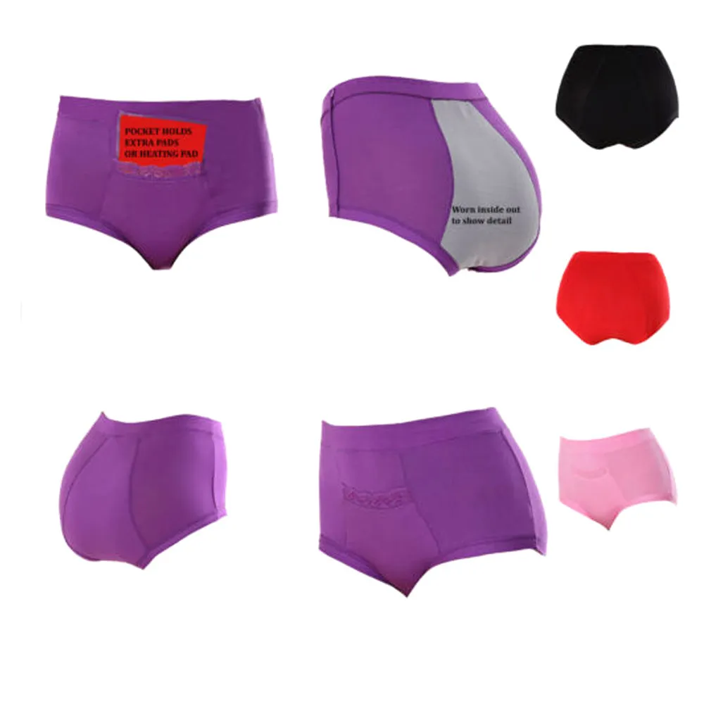 CODE RED Period Panties with Pocket- Hot Pink- L