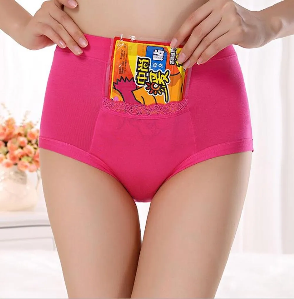 CODE RED Period Panties with Pocket- Hot Pink- L