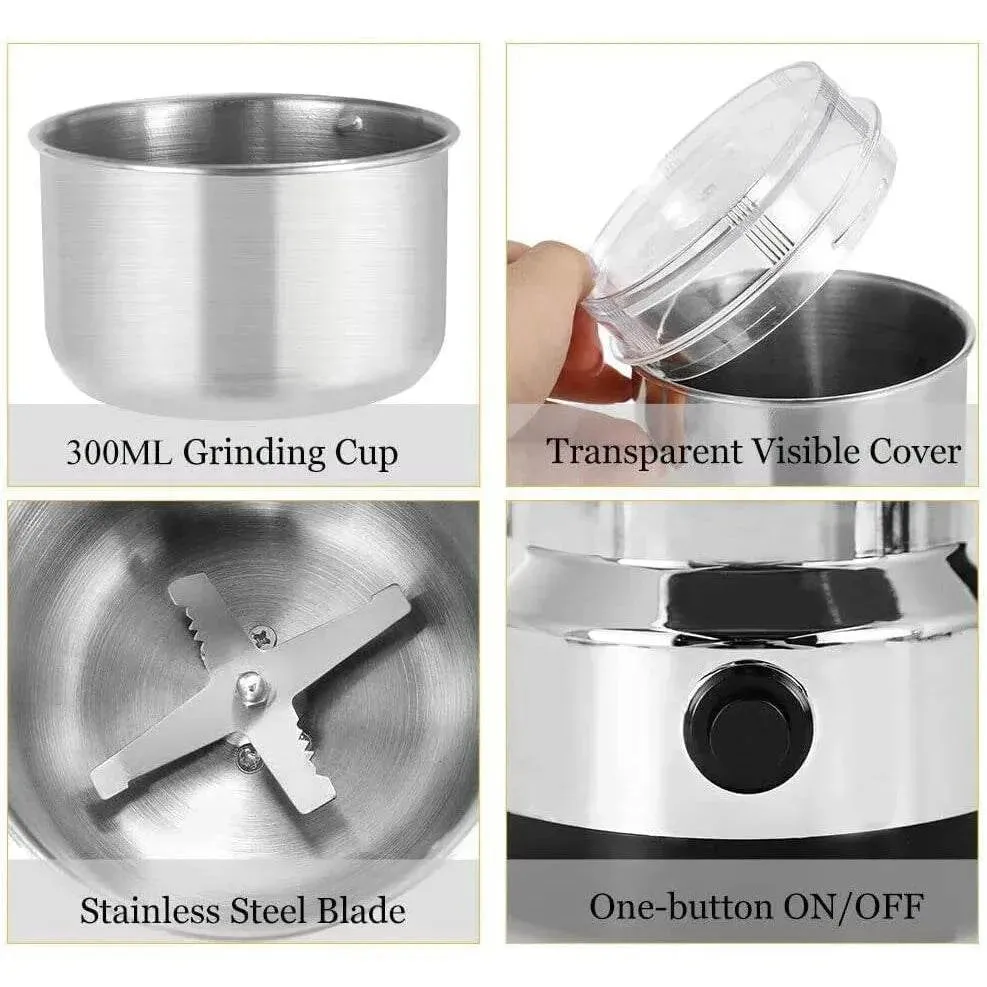 Coffee Grinding Tool - Stainless Steel Electric Grinder