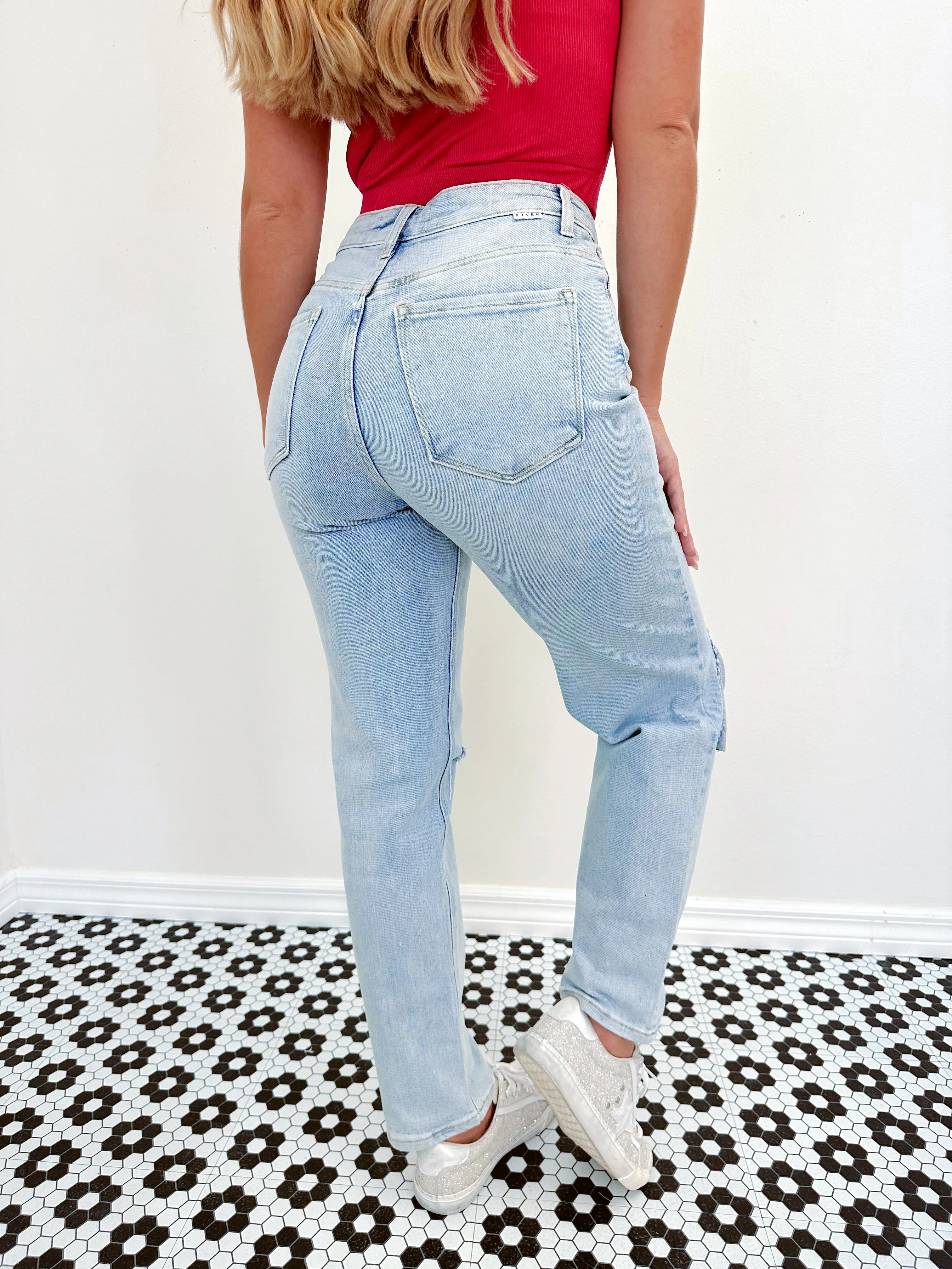 Cole Cropped Distressed Jeans