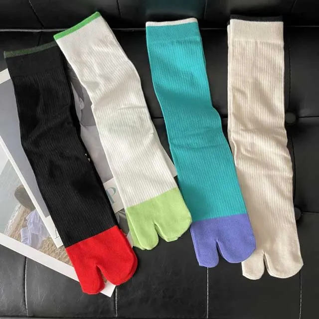 Color Block Tabi Socks