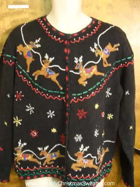 Colorful Reindeer Bad Christmas Sweater