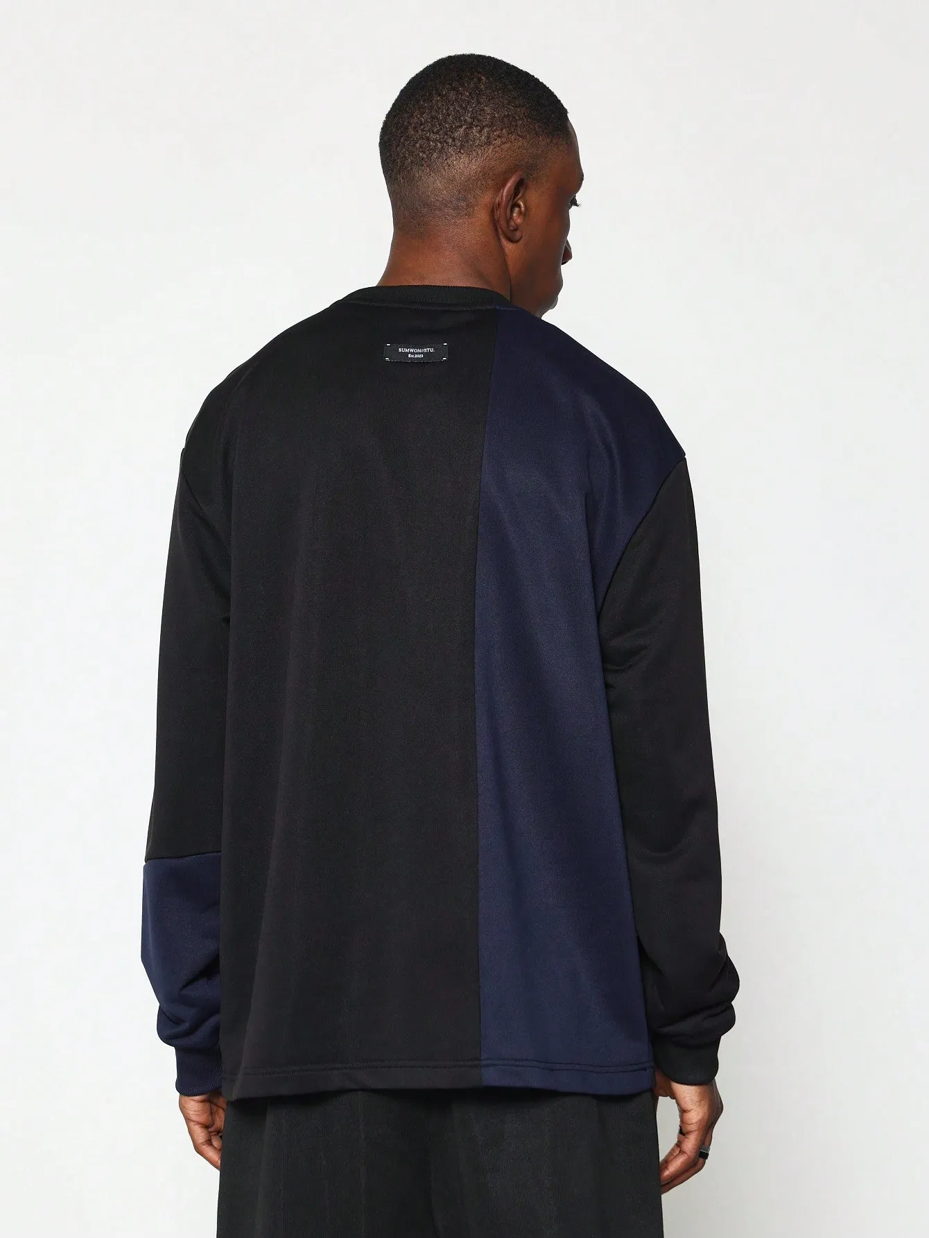 Colour Block Heavyweight Long Sleeve Shirt