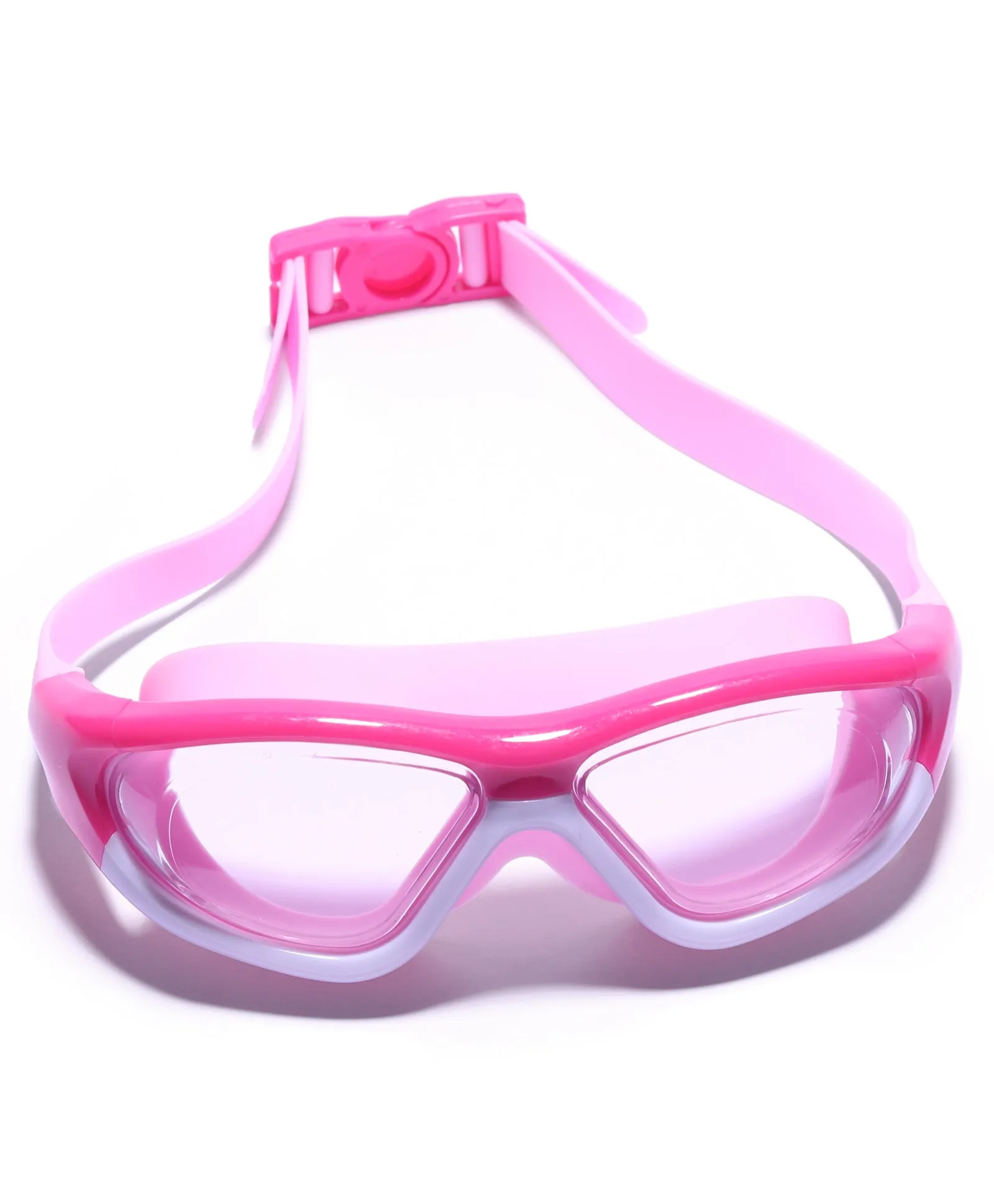 COLOUR SWIMMING GOGGLES WITH BUCKLE CLOSURE - PINK