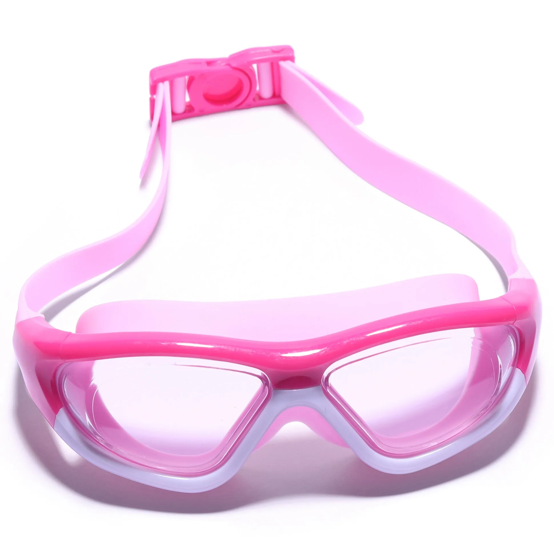 COLOUR SWIMMING GOGGLES WITH BUCKLE CLOSURE - PINK