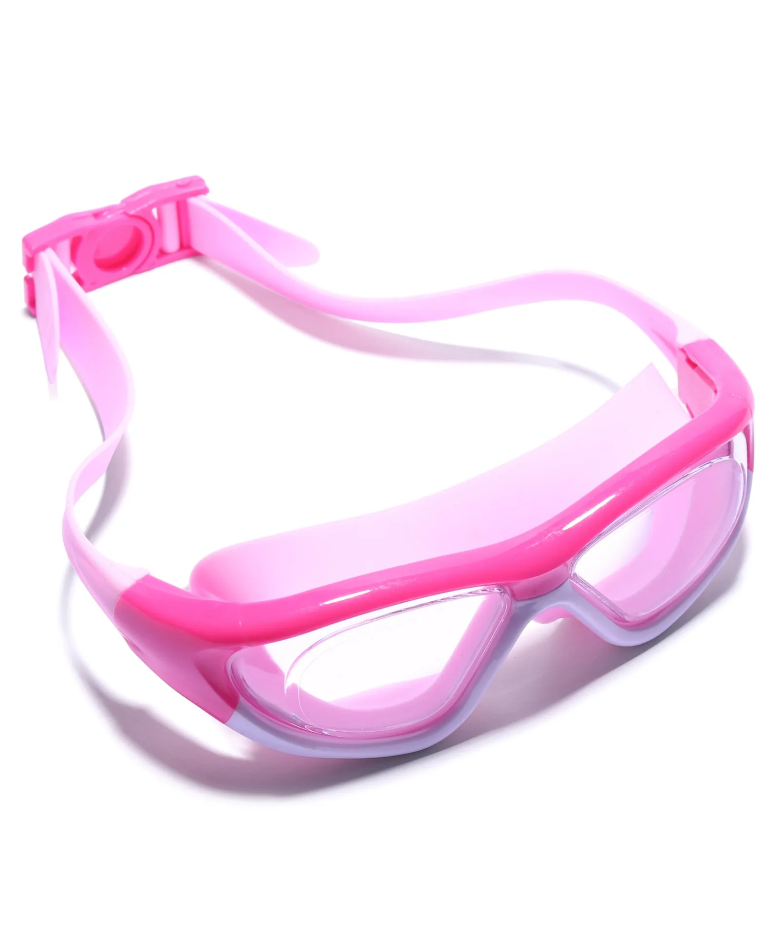 COLOUR SWIMMING GOGGLES WITH BUCKLE CLOSURE - PINK