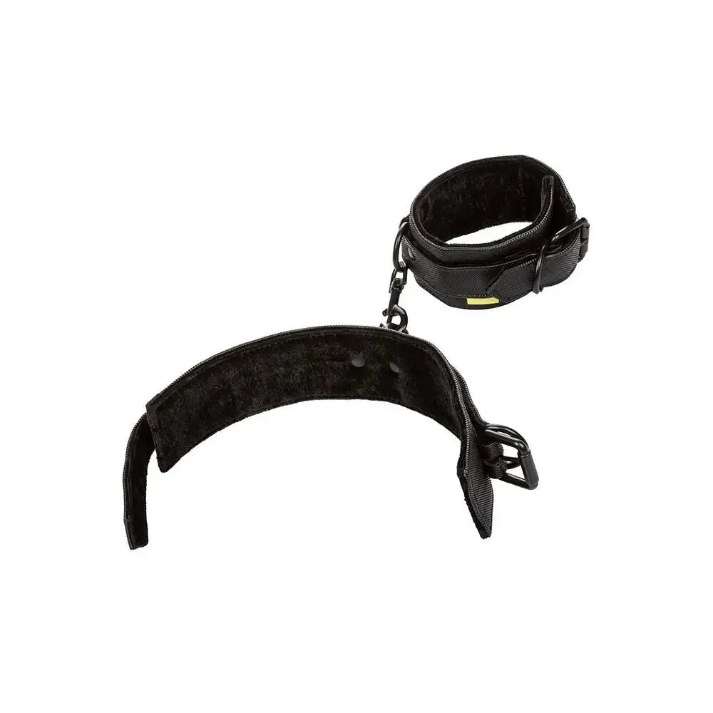 Colt Faux Leather Black Bondage Ankle Cuffs for Bdsm Couples