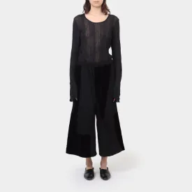 Comme des Garçons BLACK Wide Leg Patchwork Trousers