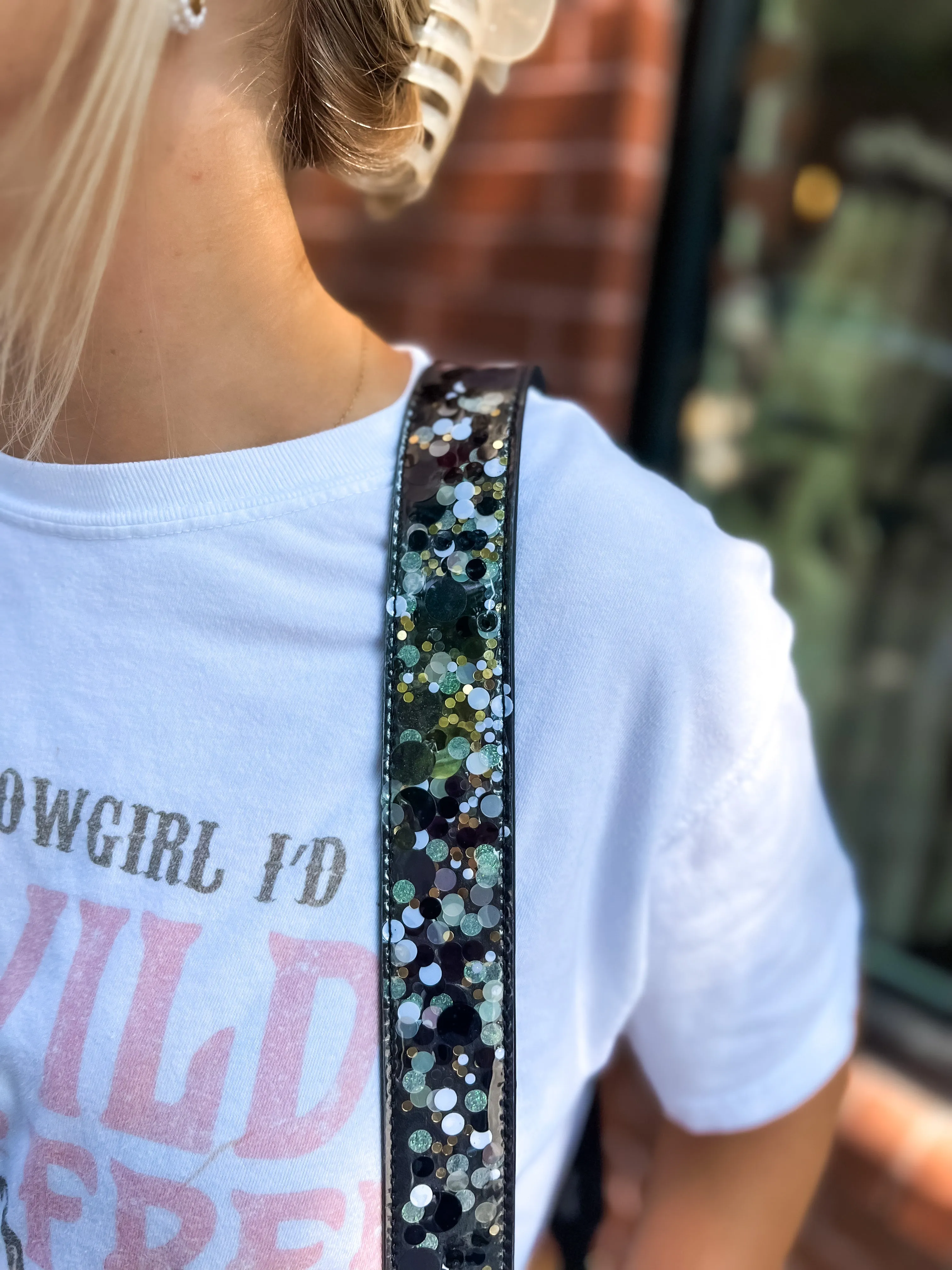 Confetti Purse Strap - Blackout