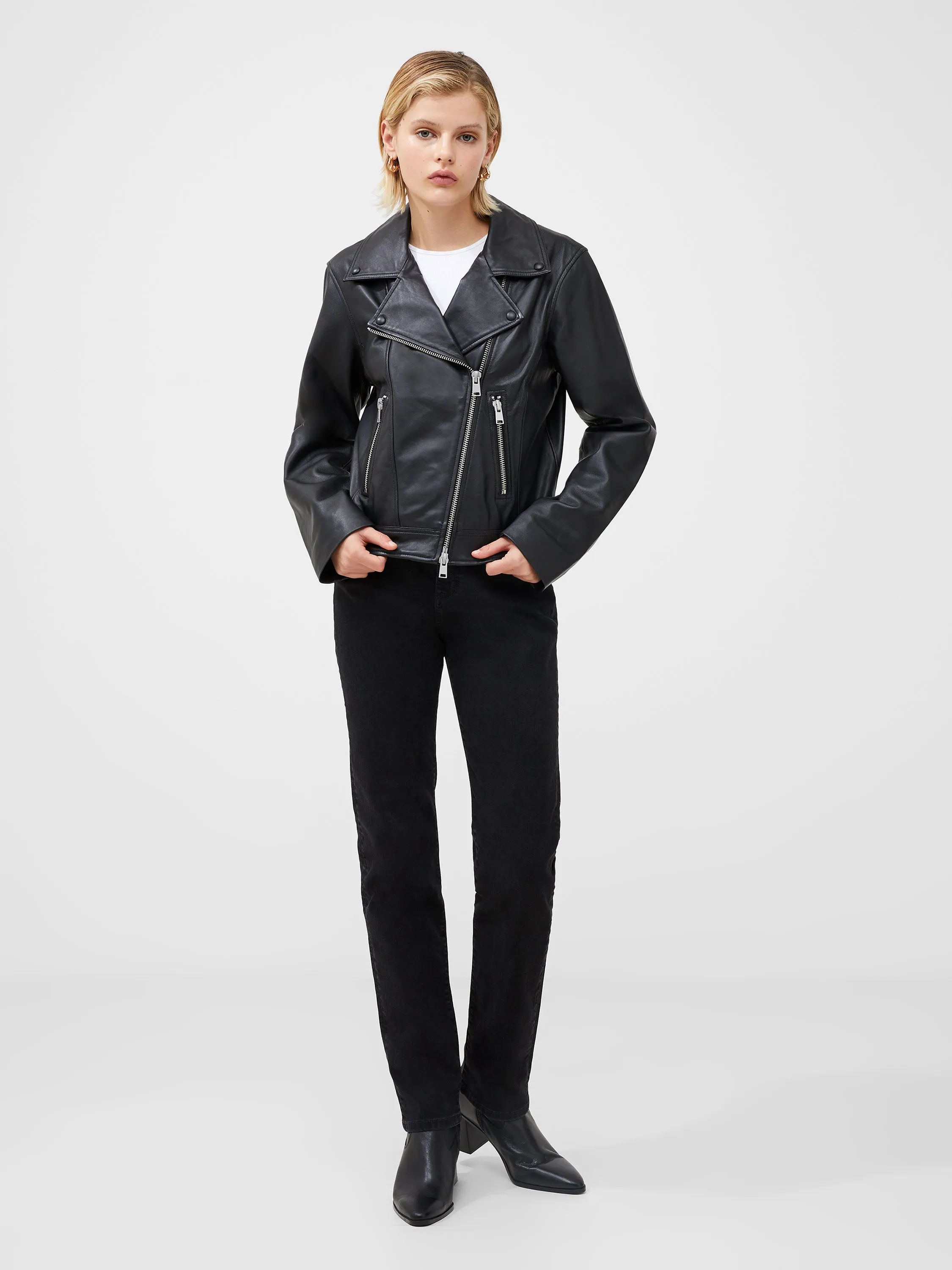 Connie Leather Biker Jacket