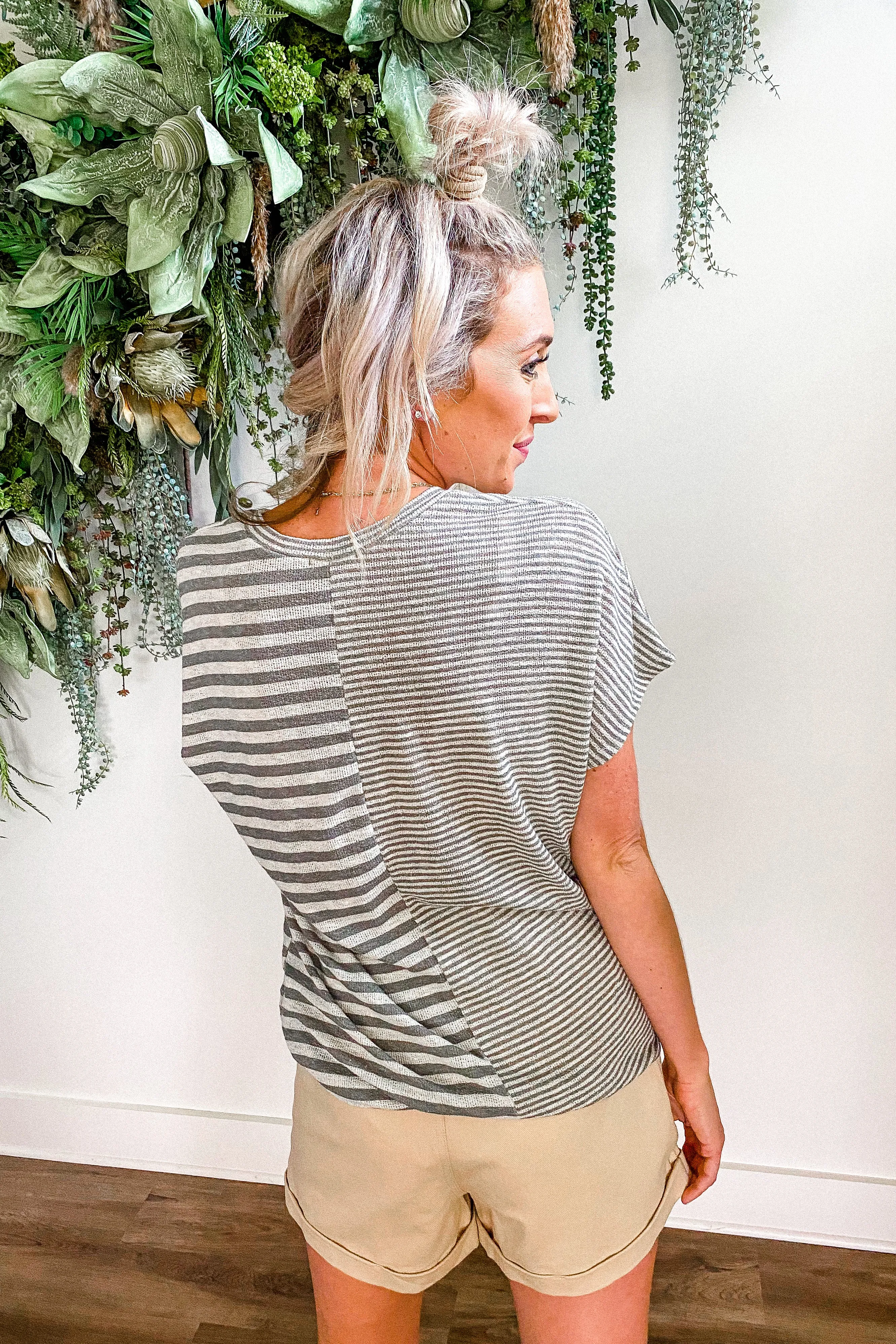 Connor Grey 2 Way Stripe Top | FINAL SALE