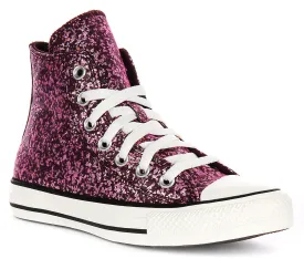 Converse Chuck Taylor A11137C In Magenta Glitter Effect