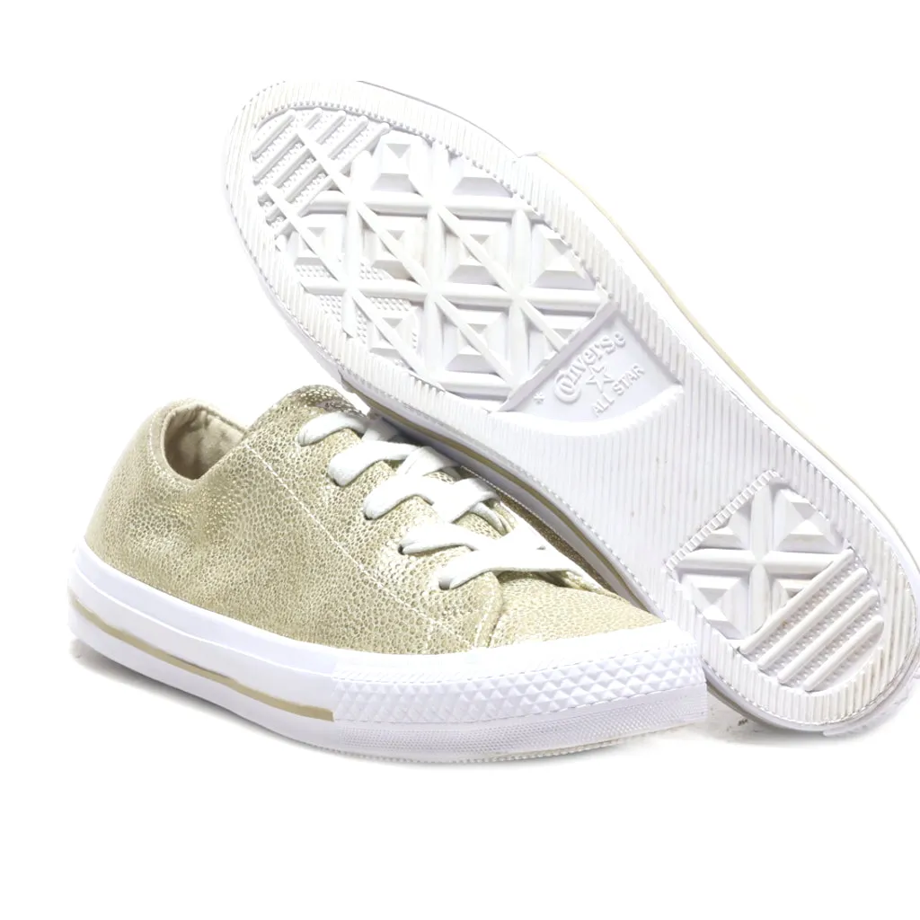 Converse Chuks Gold Slip Ons Fabric Gold Colour For Women