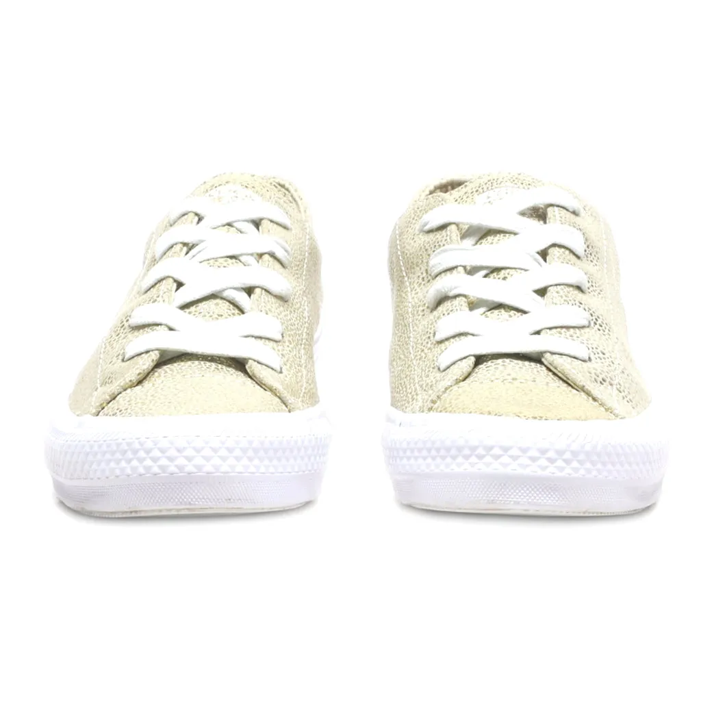 Converse Chuks Gold Slip Ons Fabric Gold Colour For Women