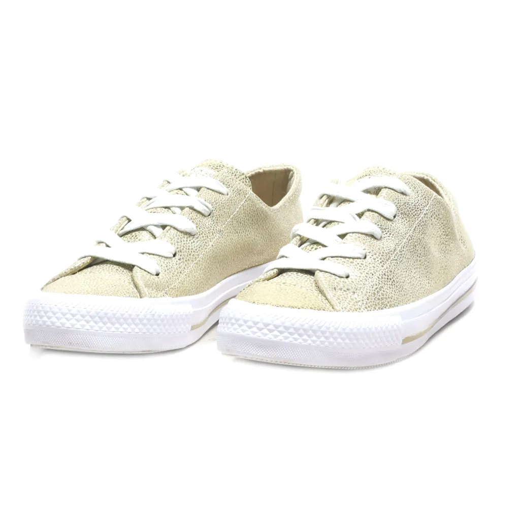 Converse Chuks Gold Slip Ons Fabric Gold Colour For Women