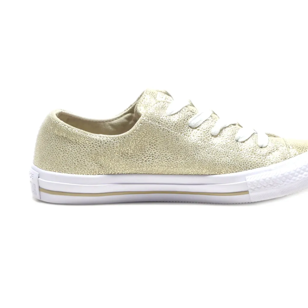 Converse Chuks Gold Slip Ons Fabric Gold Colour For Women