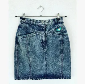 Cool Snow Wash Denim Skirt