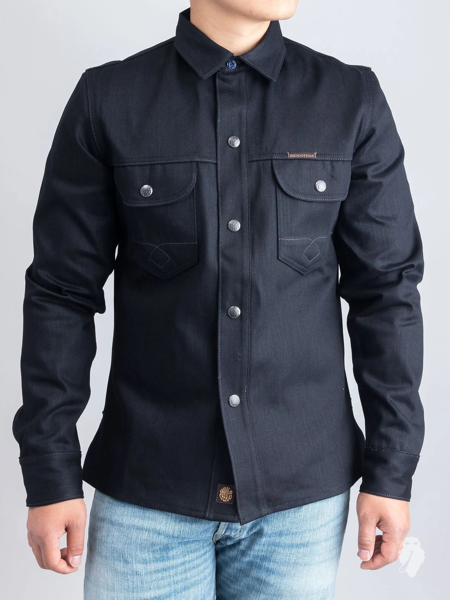 Copeland 14oz Denim Shirt in Black