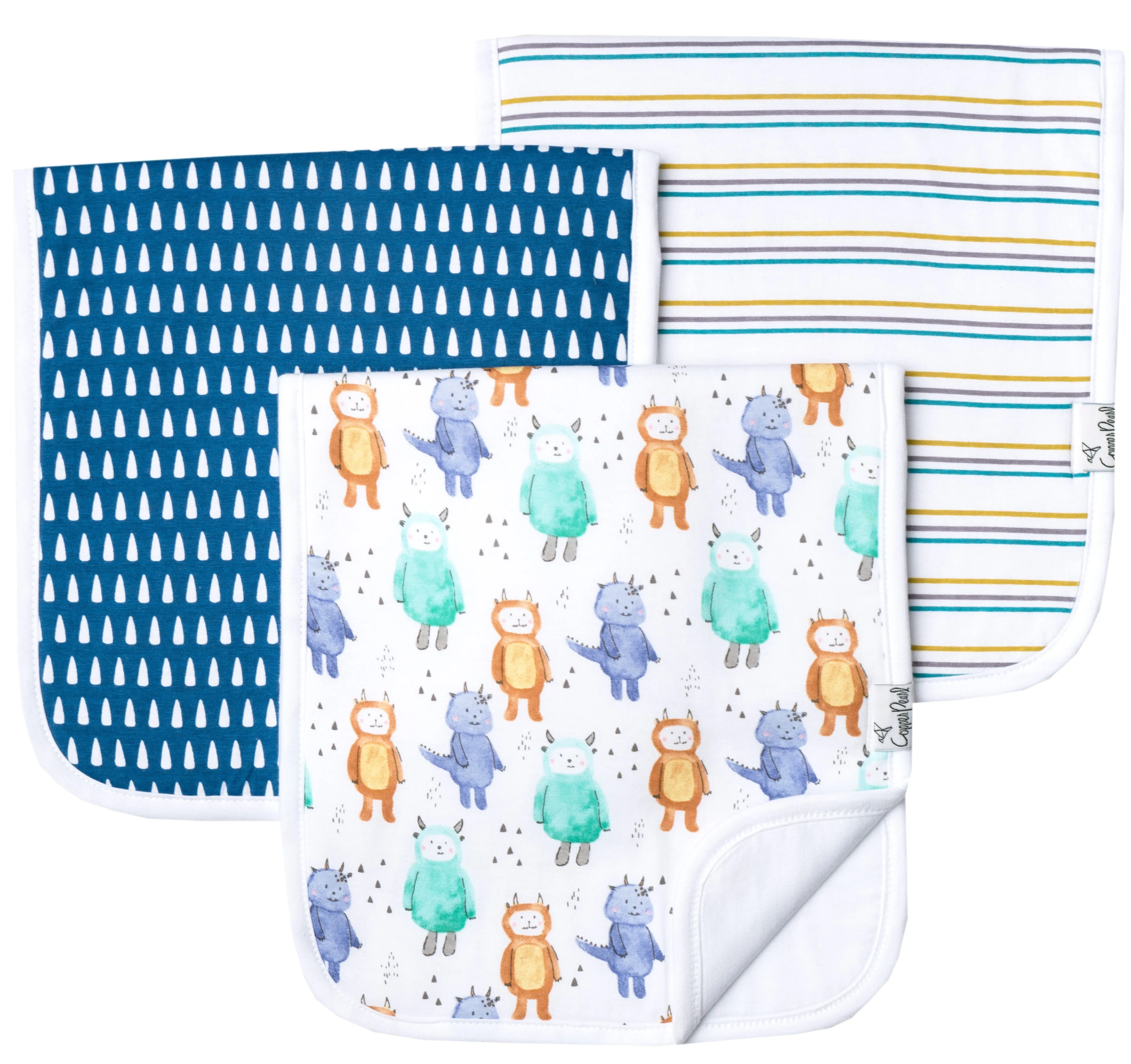 Copper Pearl Max (Monsters) Premium Burp Cloth Set