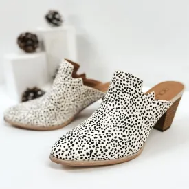 Corky's | Woodlands Heeled Mules in White Dotted Print