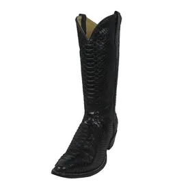 Corral Men's Black Python Round Toe Cowboy Boots - C2942