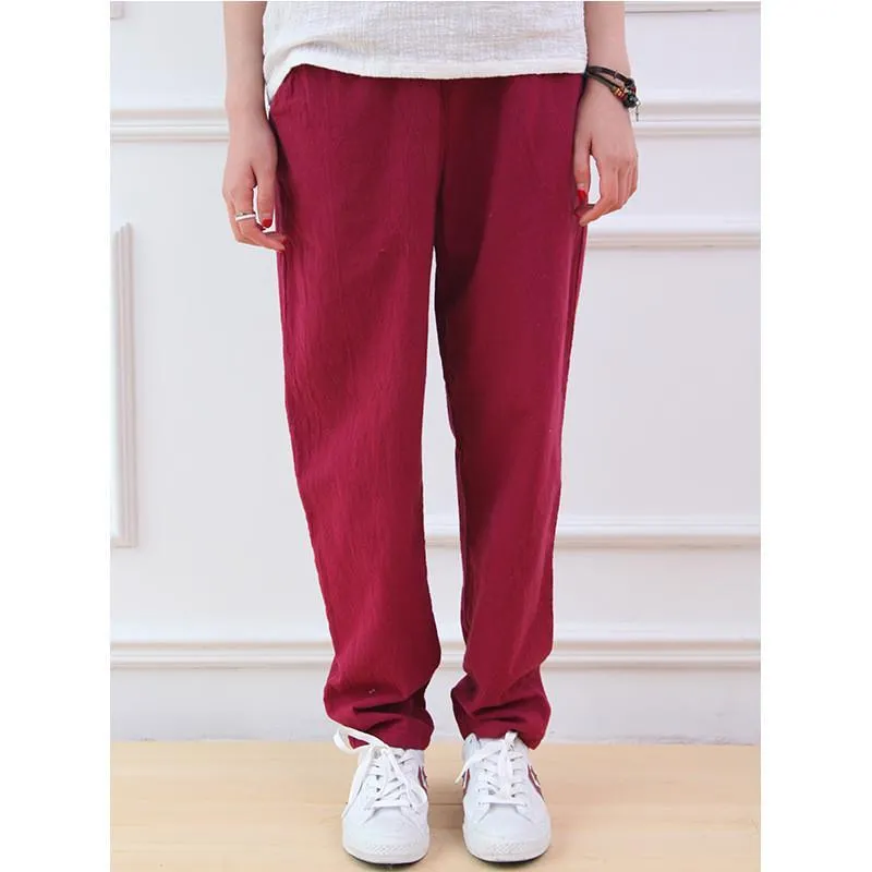 Cotton & Linen Pleated Pants | Zen