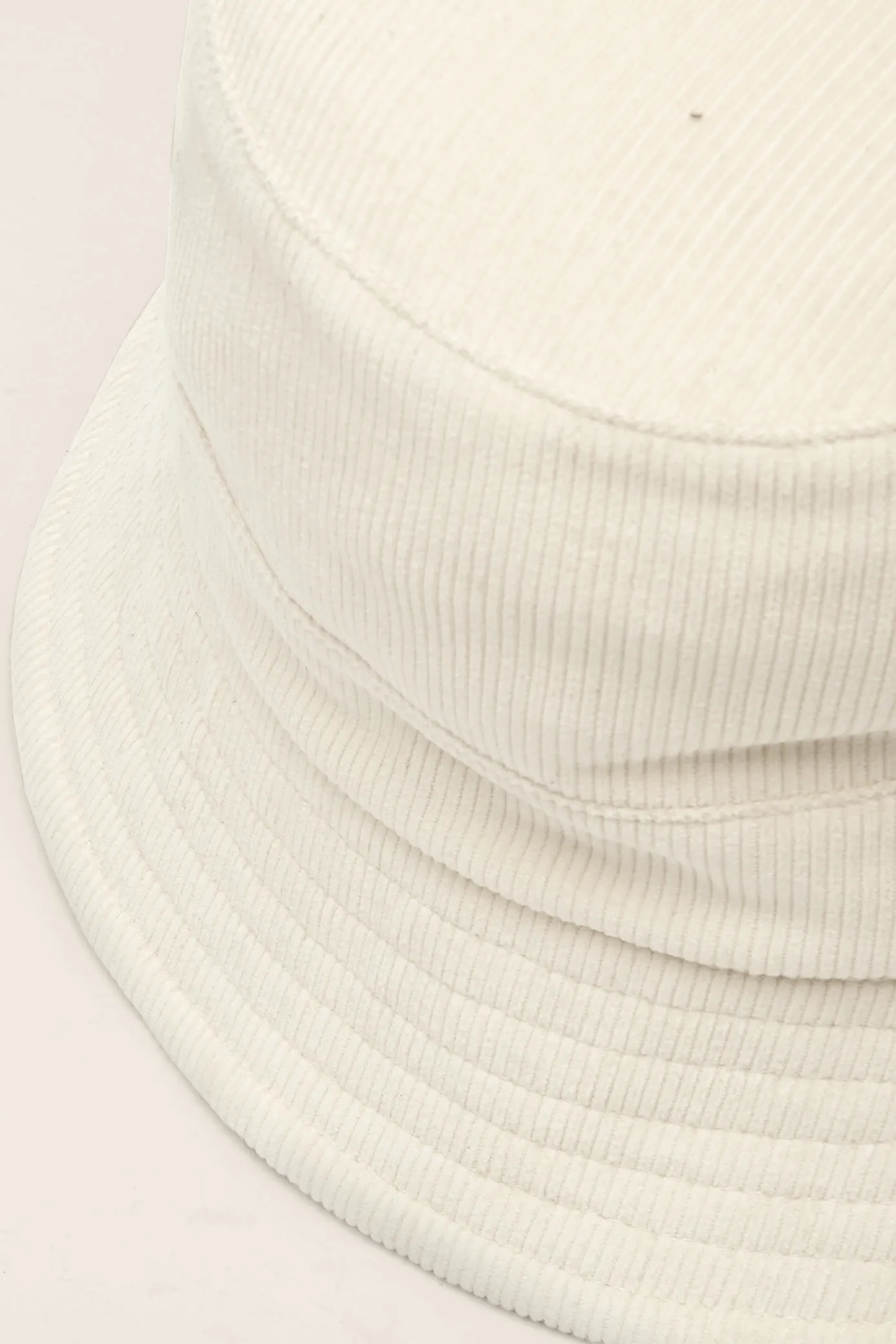 Cotton Corduroy Bucket Hat - Stone