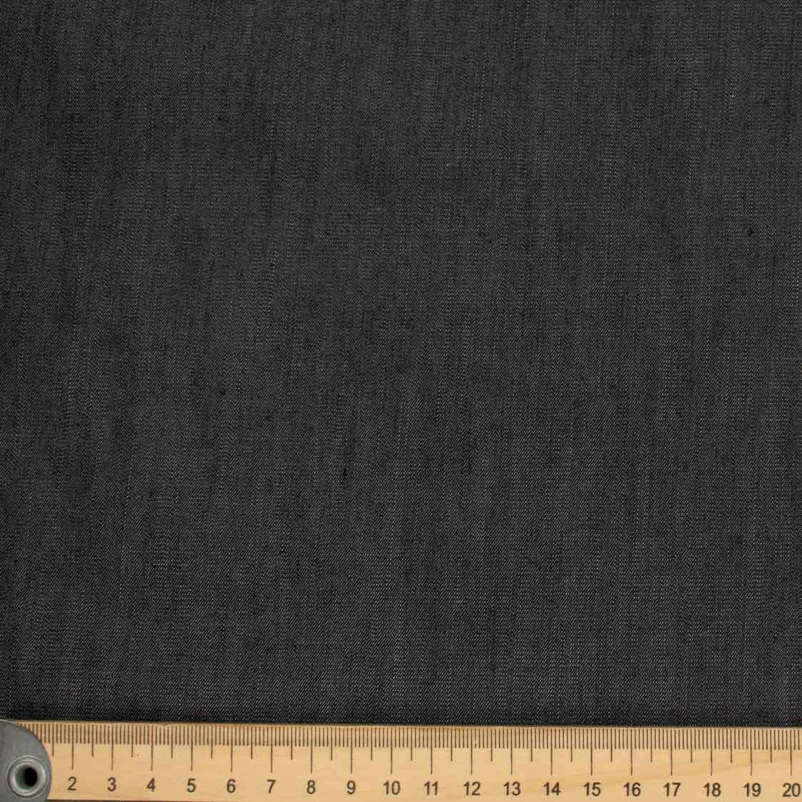 Cotton Denim Light to Medium Weight Slight Stretch Colour-Charcoal