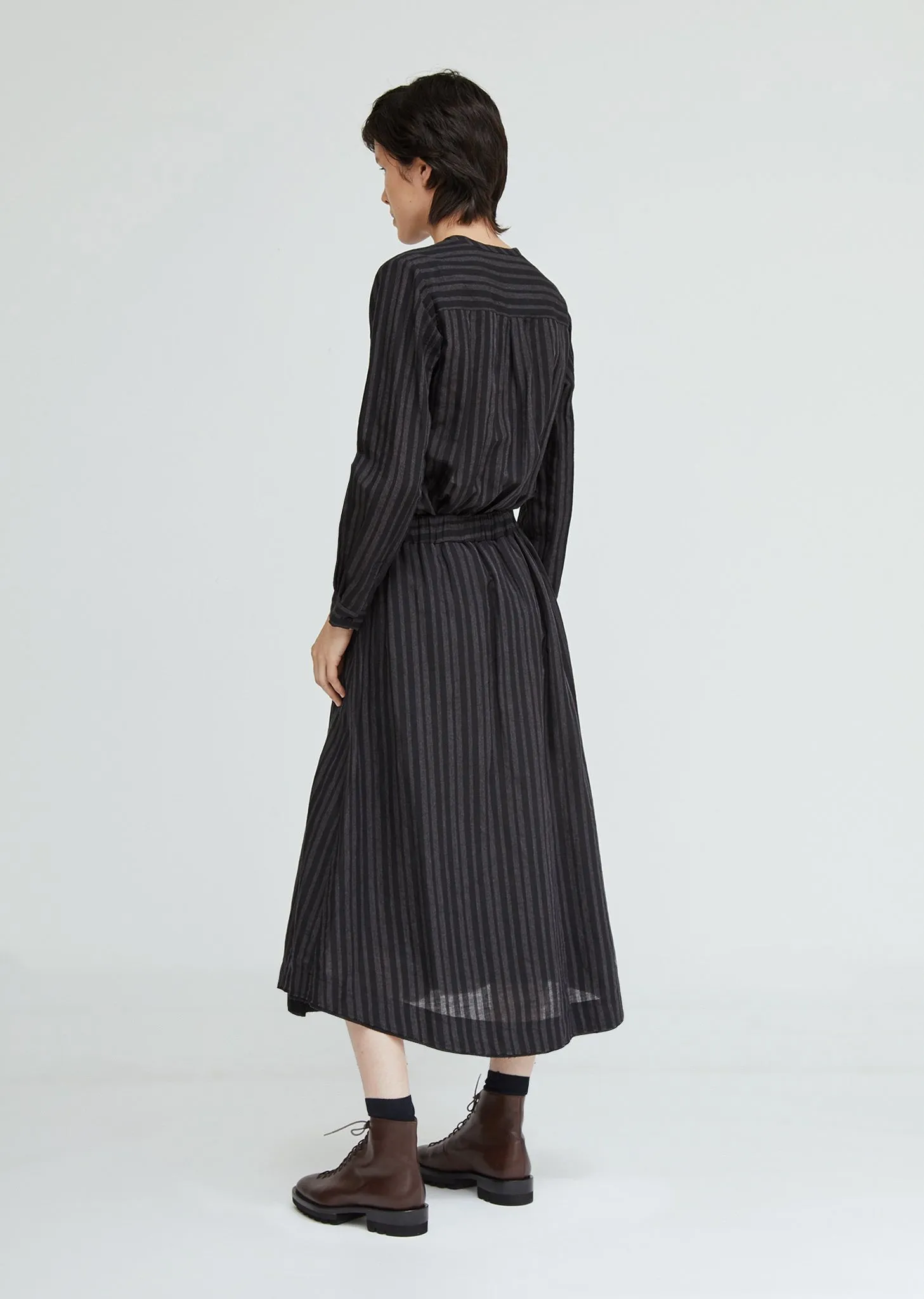 Cotton Linen Stripe Skirt