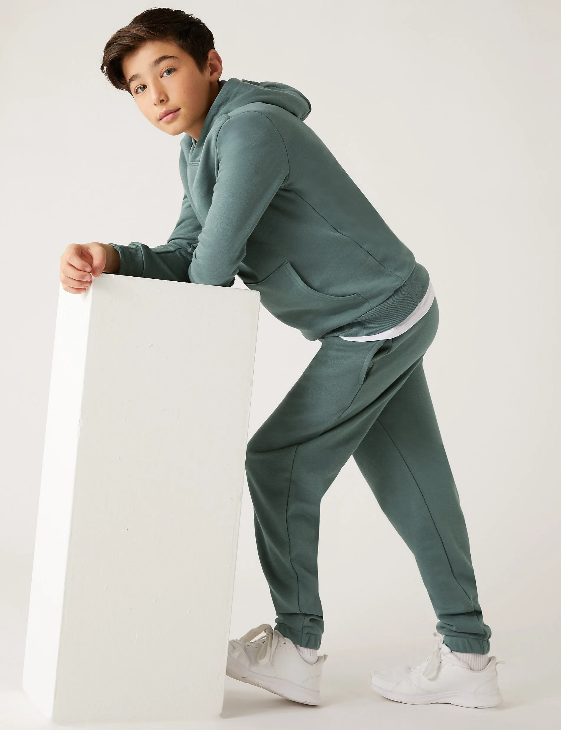 Cotton-rich joggers (6-16 years) Marks & Spencer