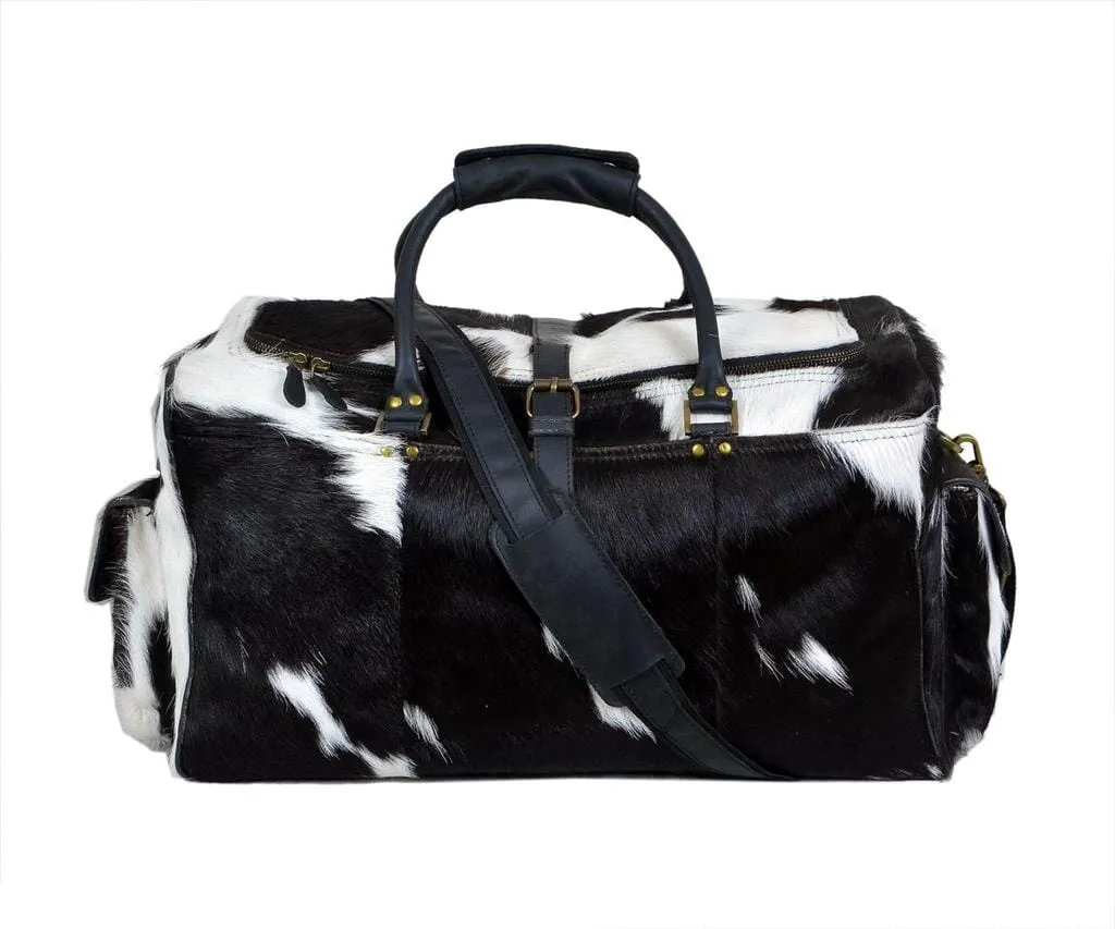 Cowhide Hair on Leather Travel Bag