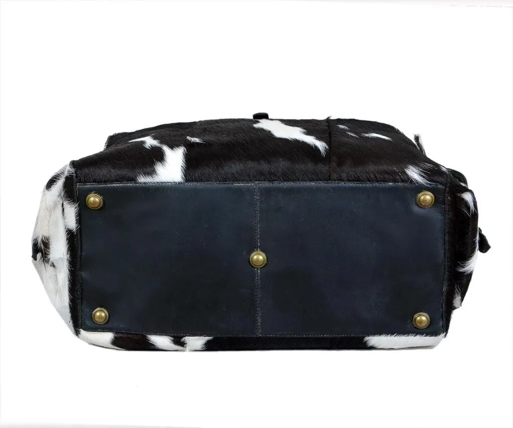 Cowhide Hair on Leather Travel Bag